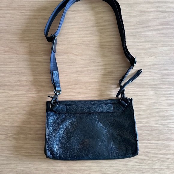 Black Leather Crossbody Bag - Picture 3 of 4